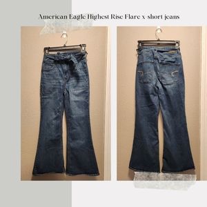 American Eagle x-short Highest rise Flare Jean's size 2